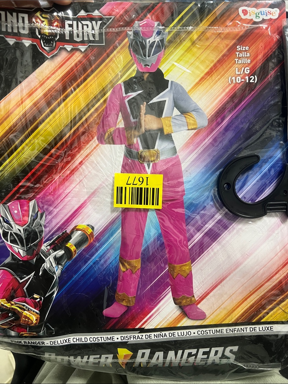 Disguise Power Rangers Pink Ranger Costume with Gold and Black Accents